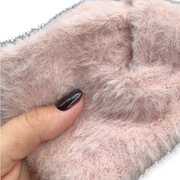 Haarband / oorwarmer fluffy soft touch roze