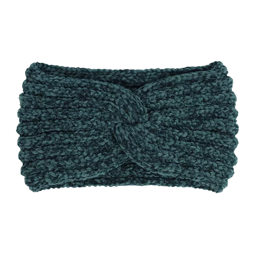 Haarband / oorwarmer groen melange