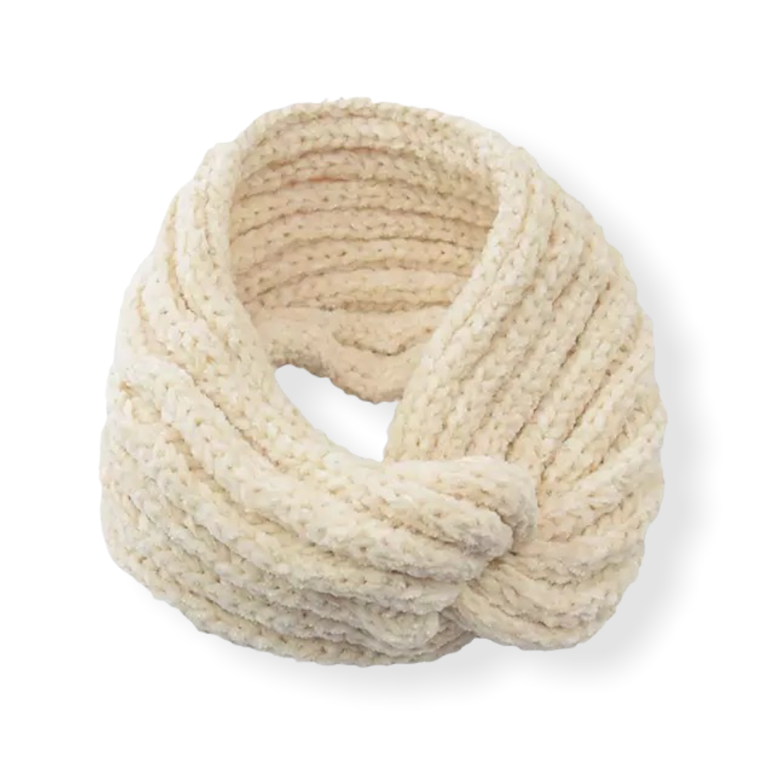 Haarband / oorwarmer soft touch melange wolwit