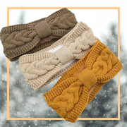 Haarband / oorwarmer winterwarm breisel met fleece voering