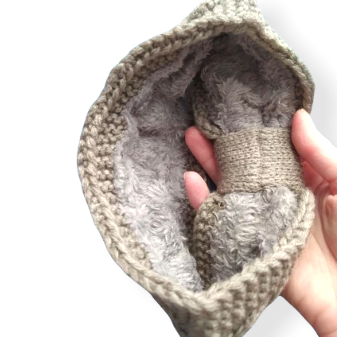 Haarband / oorwarmer winterwarm breisel met fleece voering