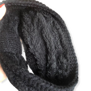 Haarband / oorwarmer winterwarm breisel met fleece voering