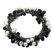 Haarelastiek met mini-parel kraaltjes - haaraccessoire