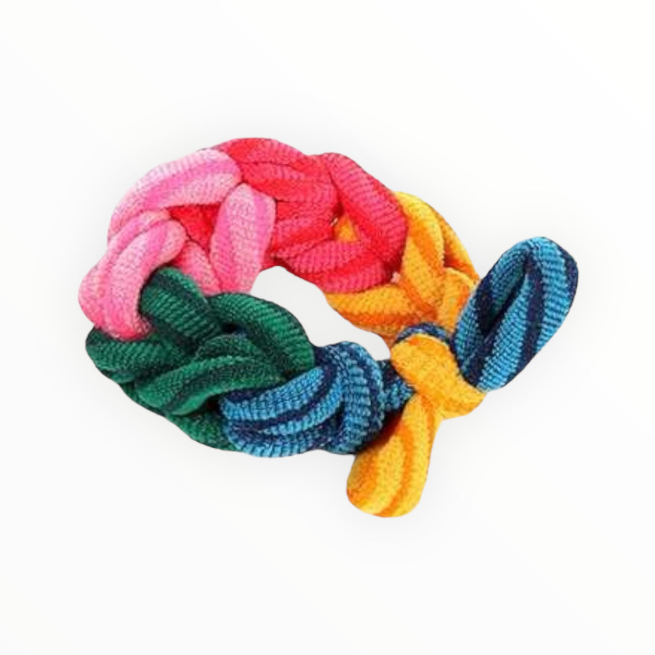 Colorful gevlochten haarelastiekjes 2 stuks