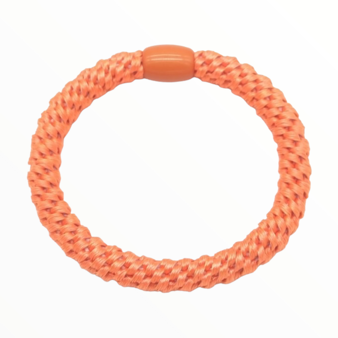 Haarelastiekjes - armbandjes knekkie 4 stuks groen-oranje-paars - haaraccessoire