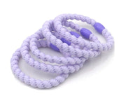 Haarelastiekjes - armbandjes soft summer knekkies 5 stuks purple - haarelastieken