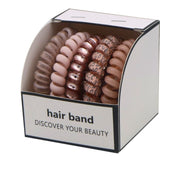 Haarelastiekjes - spiraal - 5 stuks nude mix - haarelastieken