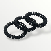 Haarelastiekjes - spiraal - 6 stuks zwart - haarelastieken