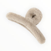 Haarklem haarclip fluffy - beige - haarklemmen en -clips