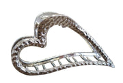 Haarklem hart zilver – elegante metalen voor dames | sterke haarclip - haarklemmen en -clips