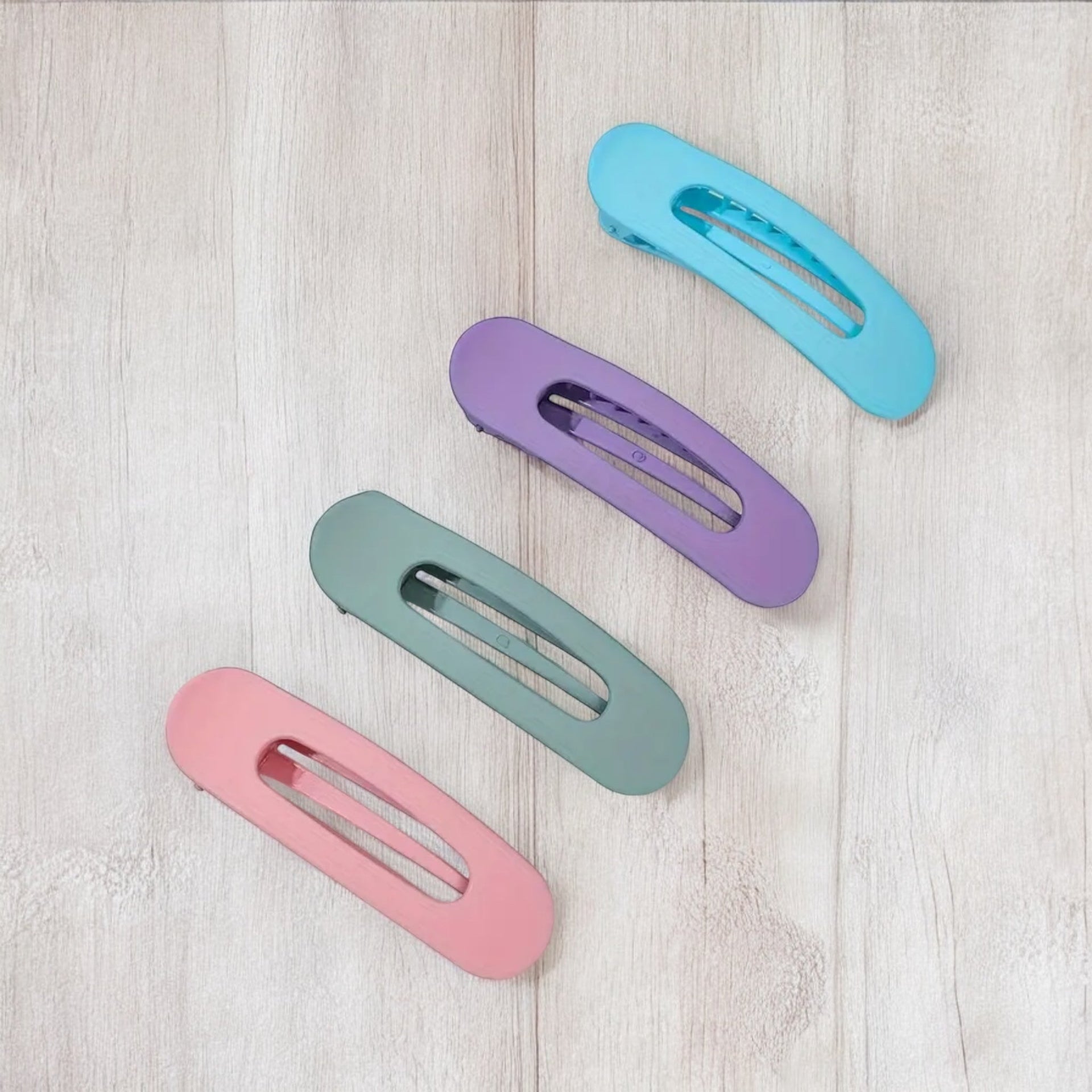 Haarklem mat set 4 stuks pastel - haarklemmen en -clips