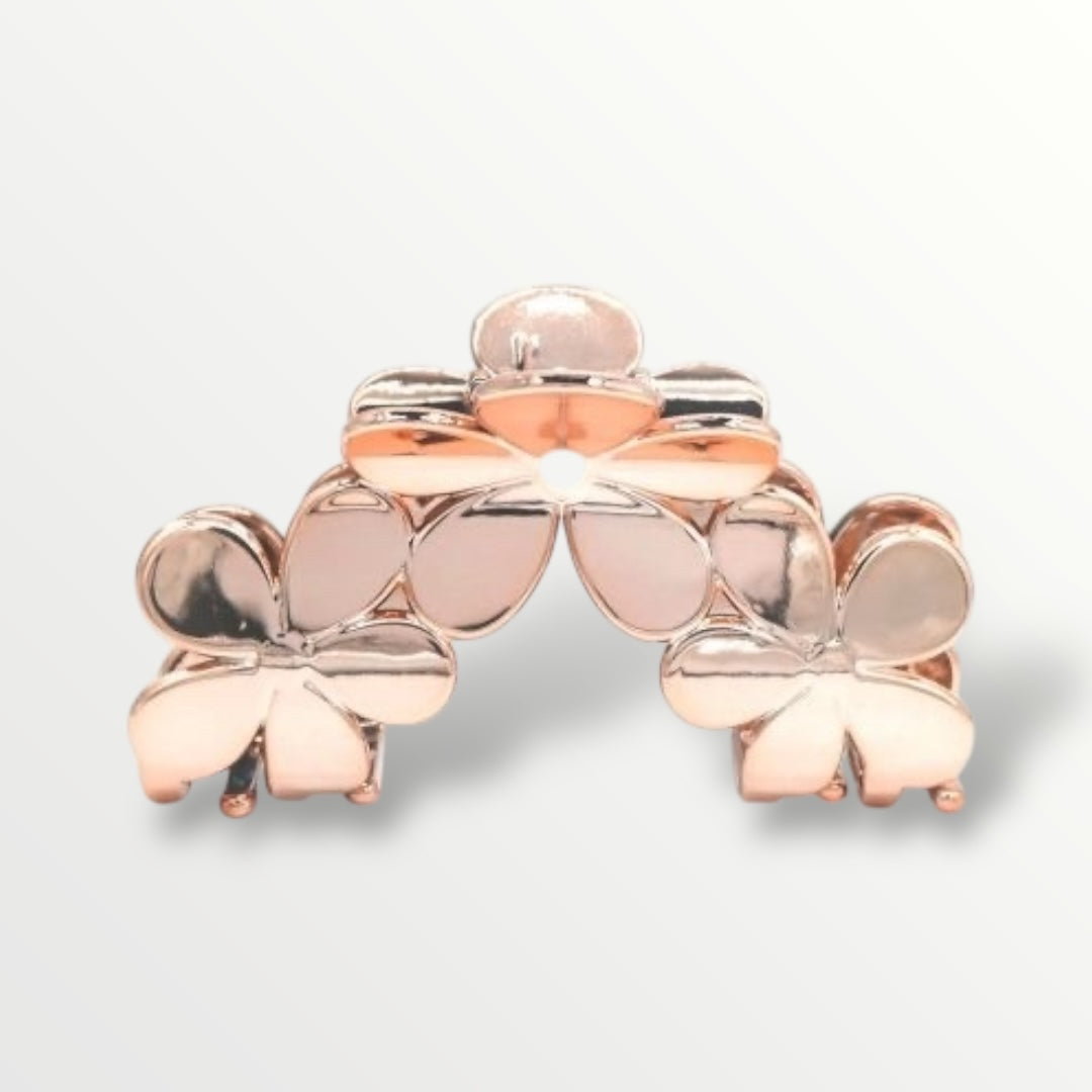 Haarklem metaal bloemen - roségoud - haarklemmen en -clips