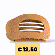 Haarklem plat set 4 stuks naturel-bruin - haarklemmen en -clips