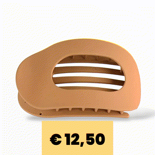 Haarklem plat set 4 stuks naturel-bruin - haarklemmen en -clips