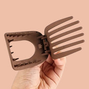 Haarklem plat set 4 stuks naturel-bruin - haarklemmen en -clips