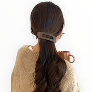 Haarklem plat set 4 stuks naturel-bruin - haarklemmen en -clips