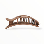 Haarklem plat set 4 stuks naturel-bruin - haarklemmen en -clips