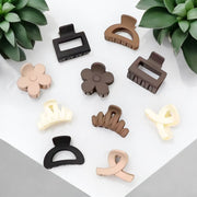 Haarklem set 10 stuks bruin mix - haarklemmen en -clips