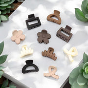 Haarklem set 10 stuks bruin mix - haarklemmen en -clips