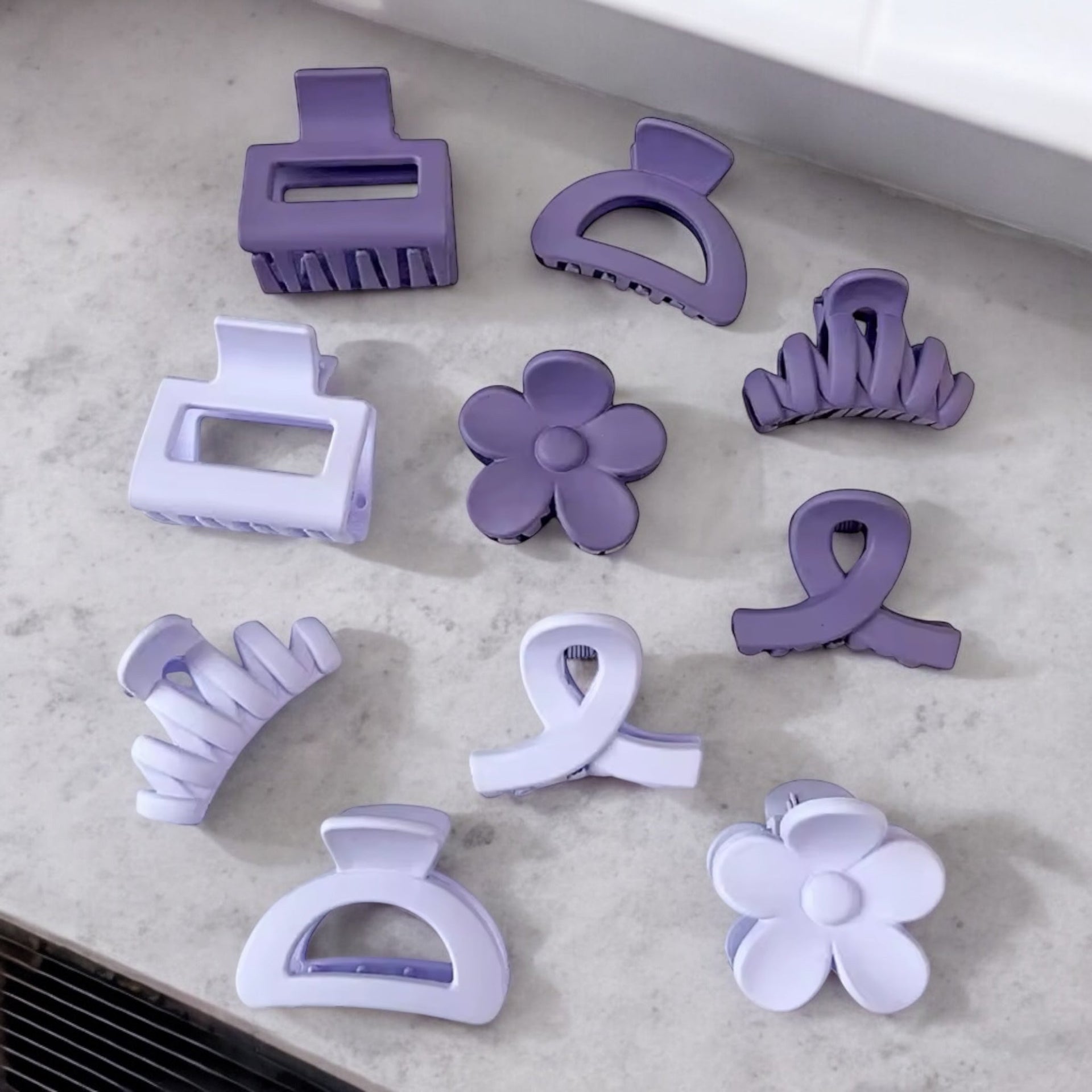 Haarklem set 10 stuks paars - lila mix - haarklemmen en -clips