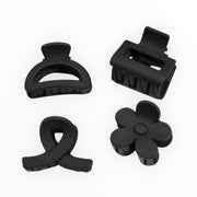 Haarklem set 4 stuks summer beige - zwart - haarklemmen en -clips