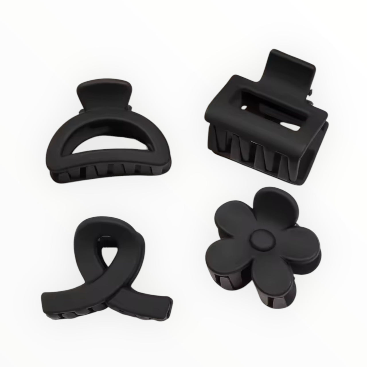 Haarklem set 4 stuks summer black - zwart - haarklemmen en -clips