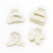 Haarklem set 4 stuks summer brown - wit - haarklemmen en -clips