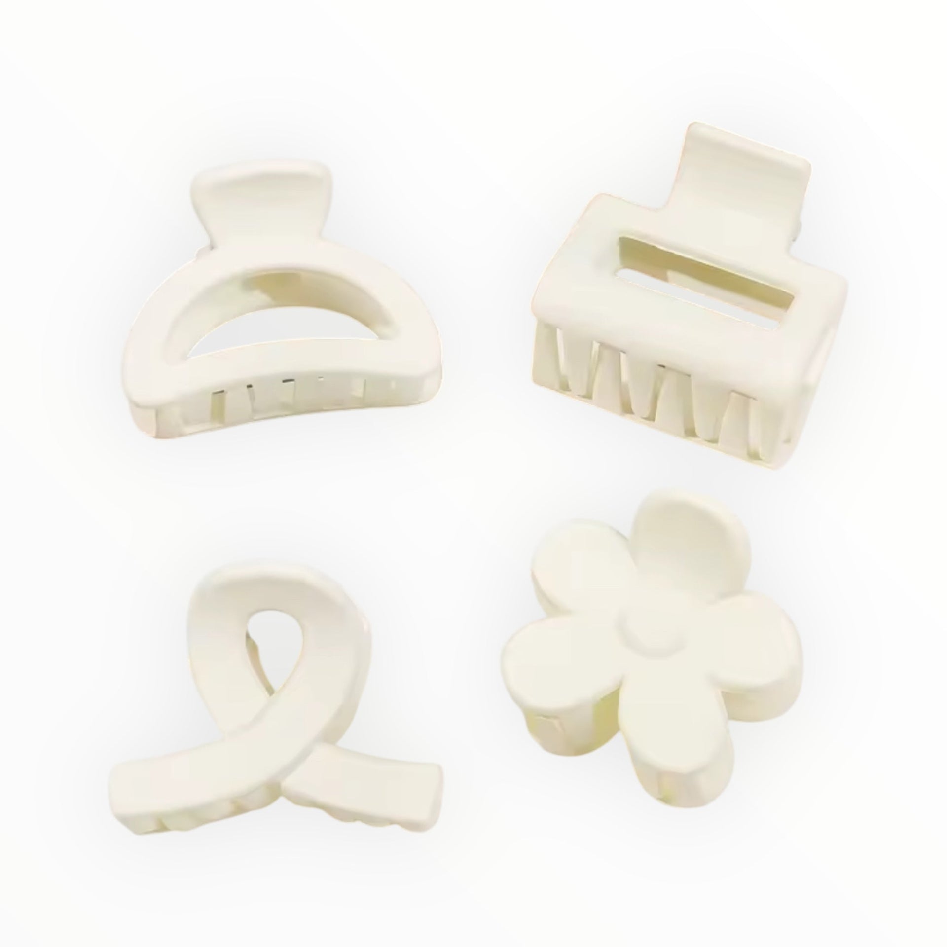 Haarklem set 4 stuks summer brown - wit - haarklemmen en -clips