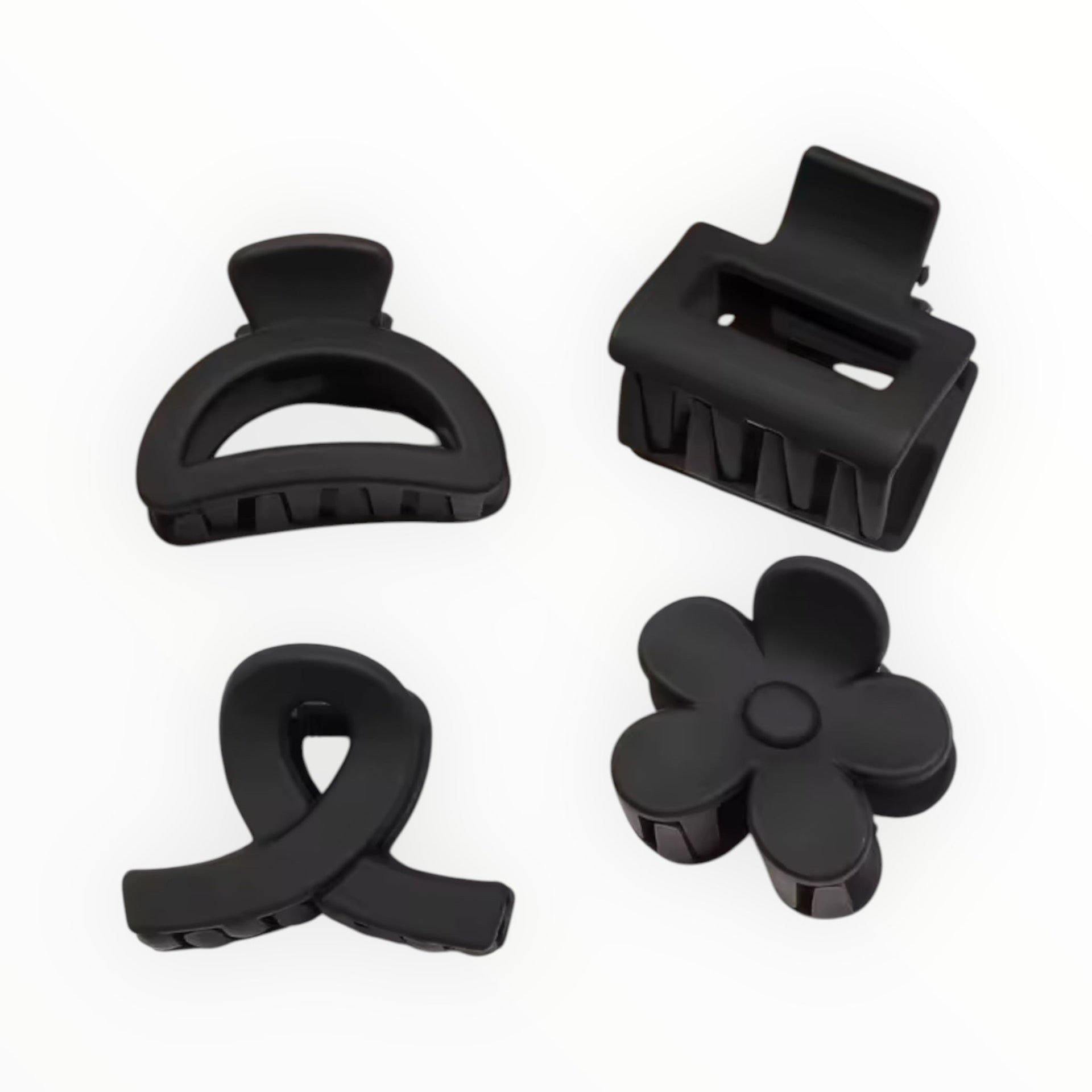 Haarklem set 4 stuks summer white - zwart - haarklemmen en -clips