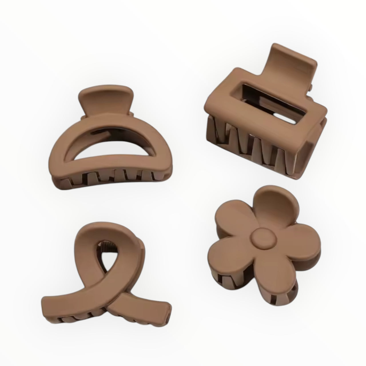 Haarklem set 4 stuks summer copperbrown