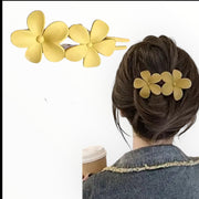 Haarklem summer flowers okergeel - haarklemmen en -clips