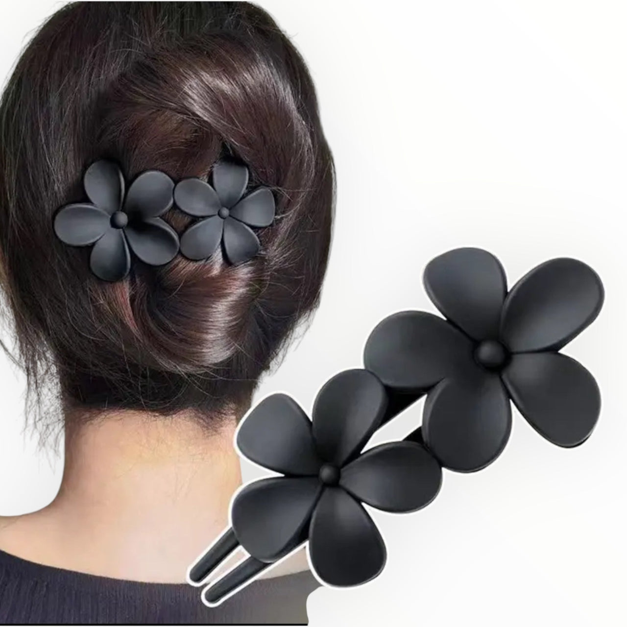 Haarklem summer flowers - zwart - haarklemmen en -clips