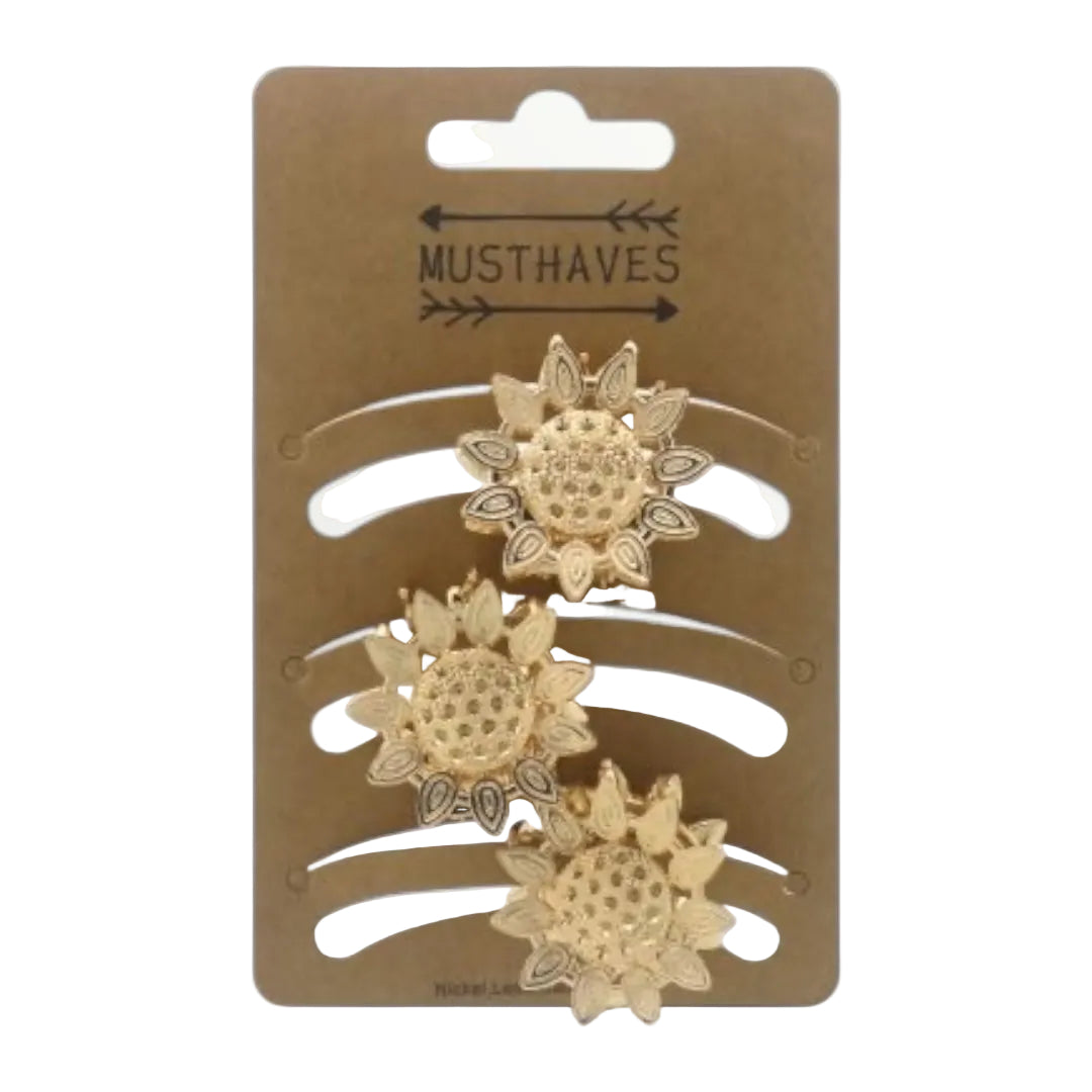Haarklem sunflower set 3 stuks - haarklemmen en -clips