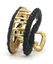 Haarklem Hart Goud Strass zwart – Elegante Metalen Haarklem voor Dames | Sterke Haarclip