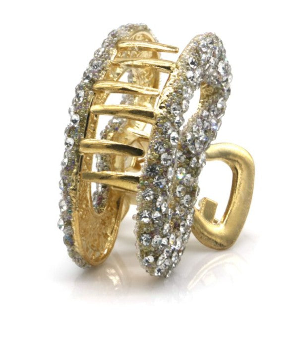 Haarklem Hart Goud Strass – Elegante Metalen Haarklem voor Dames | Sterke Haarclip