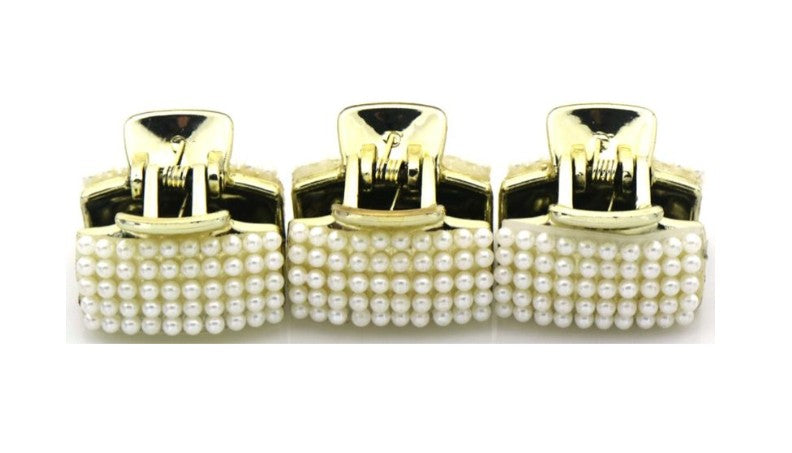 Haarklemmetjes parel wit set 3 stuks