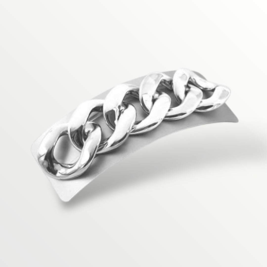 Haarspeld clip zilver – ketting design (8,5 cm) - haarspelden