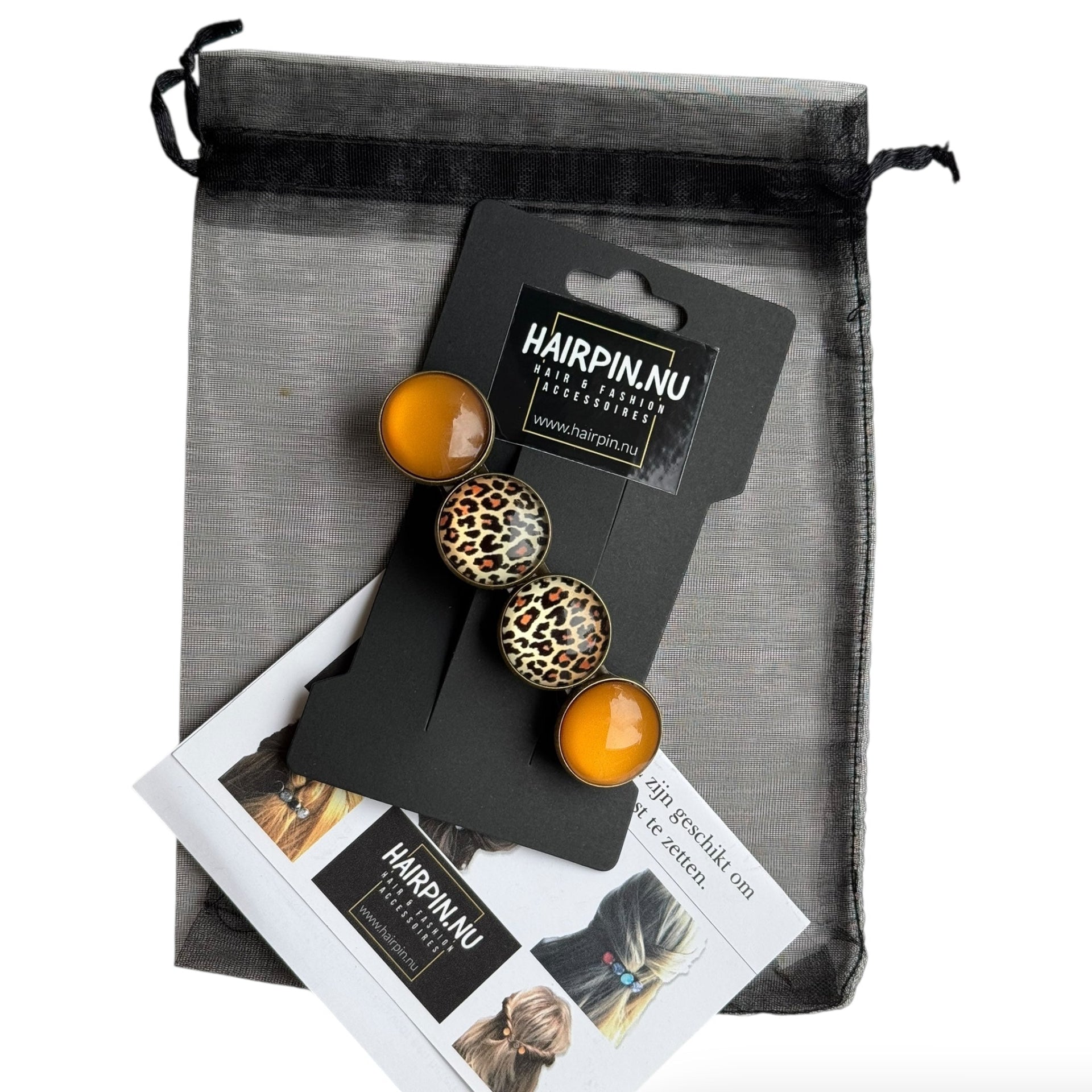 Haarspeld color hairclip – bruin leopard | stijlvol sterk & perfect voor iedere dag - haarklemmen en -clips