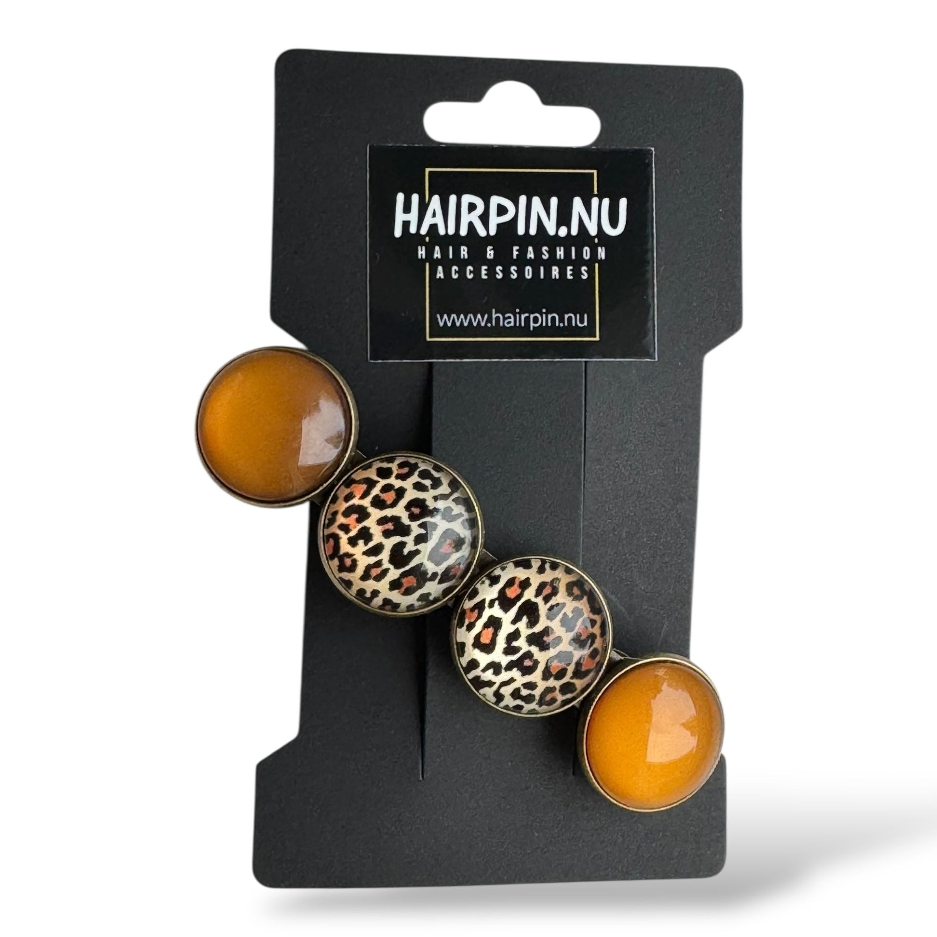 Haarspeld color hairclip – bruin leopard | stijlvol sterk & perfect voor iedere dag - haarklemmen en -clips