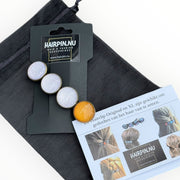 Haarspeld color hairclip bruin wit xl - haarspelden