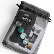 Haarspeld color hairclip cabochon – petrol groen sparkle | elegant met gouden frame - haarspelden