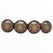 Haarspeld color hairclip geel rood print xl - haarspelden