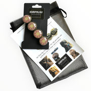 Haarspeld color hairclip geel rood print xl - haarspelden