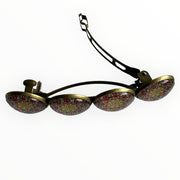 Haarspeld color hairclip geel rood print xl - haarspelden