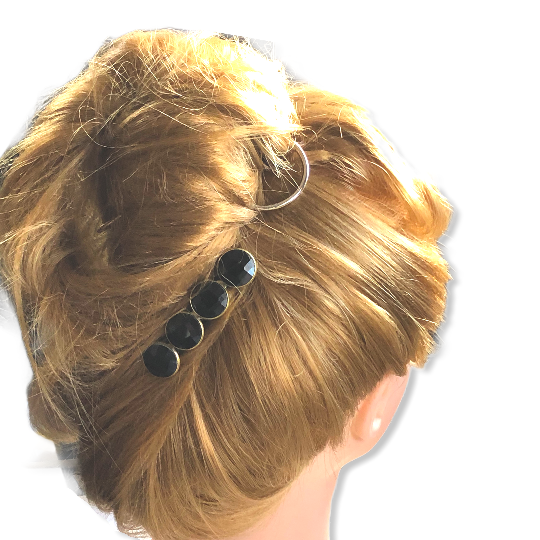 Haarspeld color hairclip glossy zwart