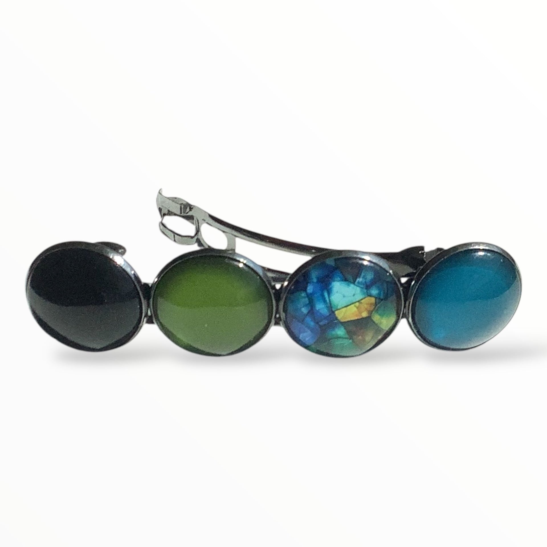 Haarspeld color hairclip groen blauw xl - haarspelden