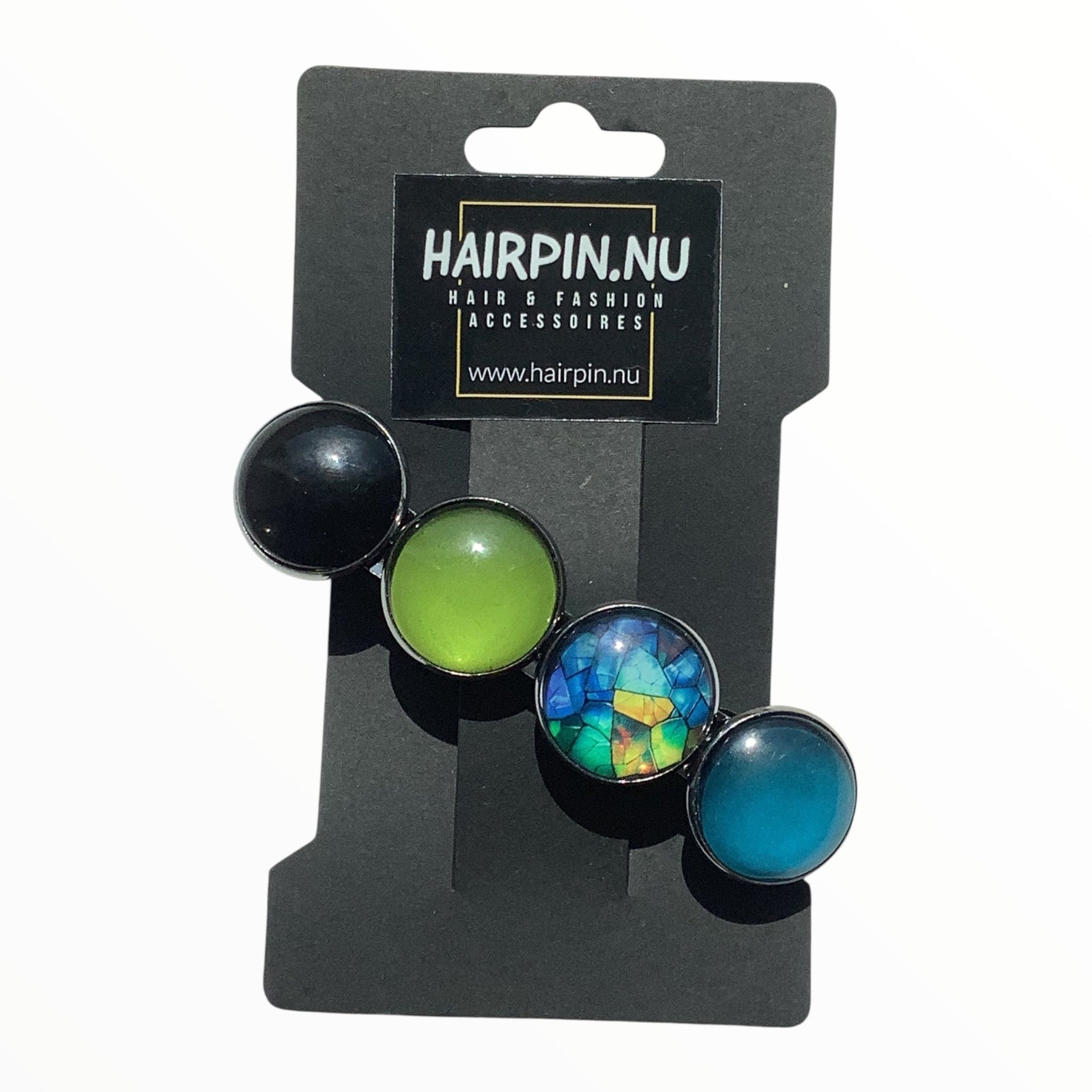 Haarspeld color hairclip groen blauw xl - haarspelden