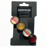 Haarspeld color hairclip mosgroen roodbruin xl - haarspelden