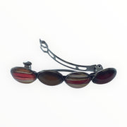 Haarspeld color hairclip mosgroen roodbruin xl - haarspelden