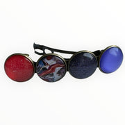 Haarspeld color hairclip paars lila blauw print xl - haarspelden